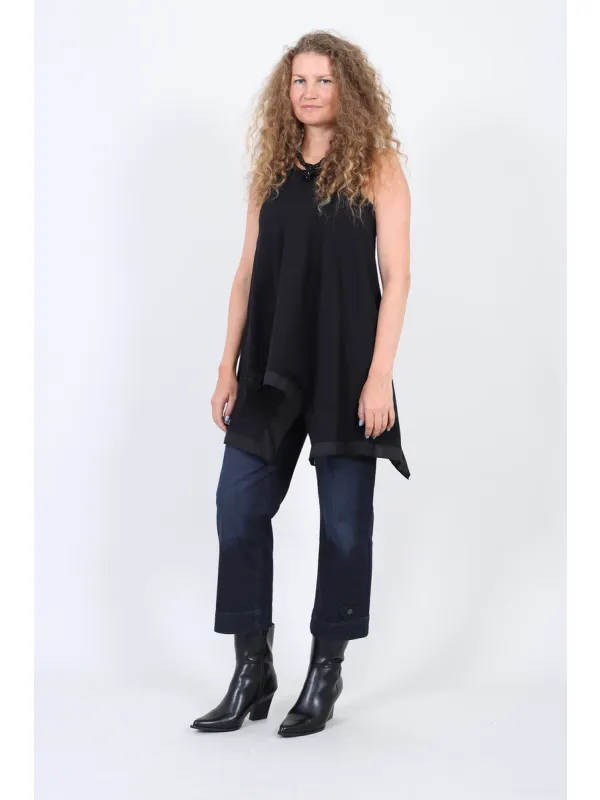 Pluslavie (Plü) - Cropped Stretch-Jeans Darkblue - 10030 - Stilecht - Bild 1