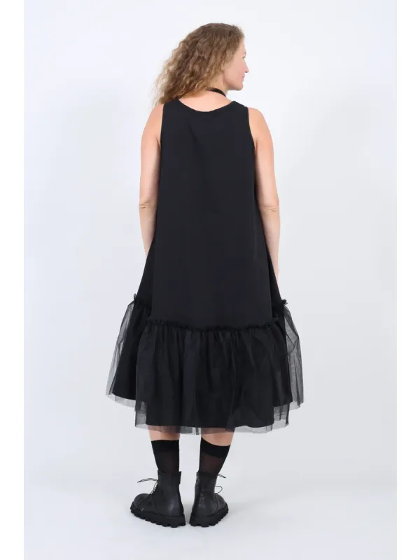 Pluslavie (Plü) - Midi-Kleid mit Tüll-Volant - 1166 - Stilecht - Bild 2