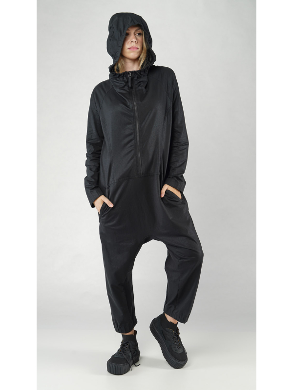 Rundholz - Gerader weiter thin french terry overall mit glanz optik - 1251281308