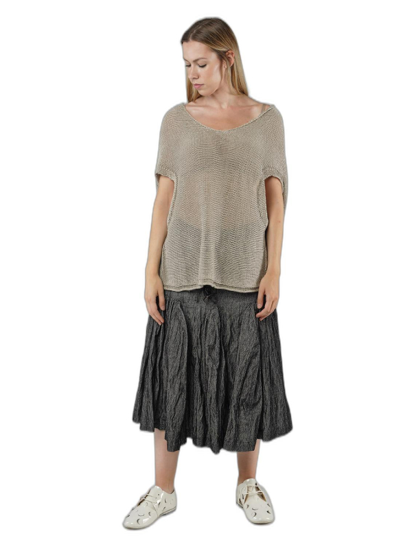 Bois rond - pull en lin à la taille - 1251320701