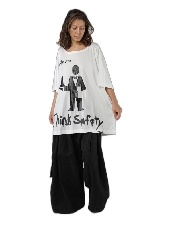 Bois rond DIP - Robe ample en jersey de coton avec imprimé placé - 1252300903