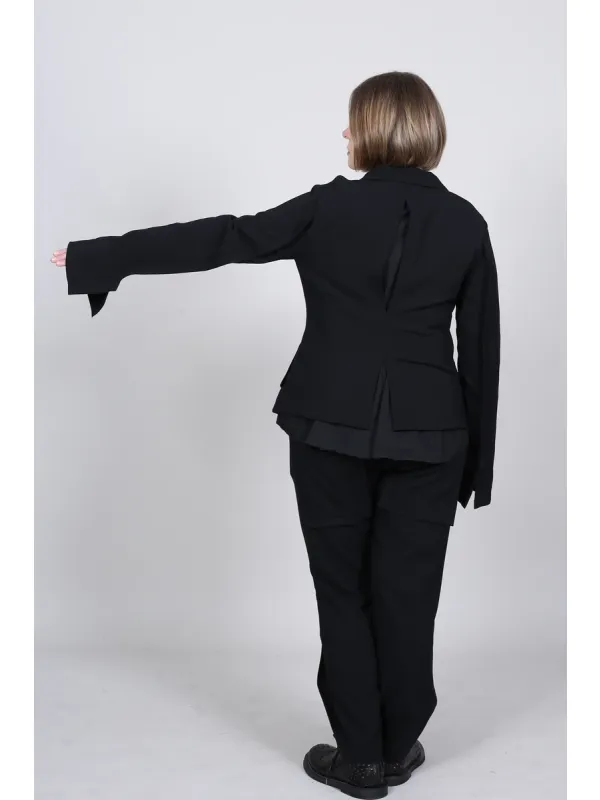 Rundholz - Gerade geschnittene Wolljacke mit Schlitzen - 1261831102 - Stilecht - Bild 1