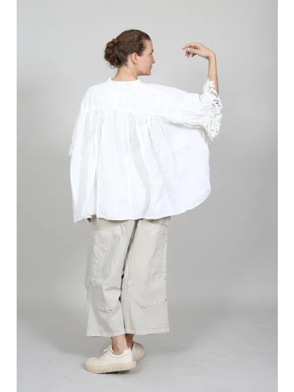 Rundholz DIP - Gerade geschnittene Leinenbluse mit Knöpfen - 1262670402 - Stilecht - Bild 1