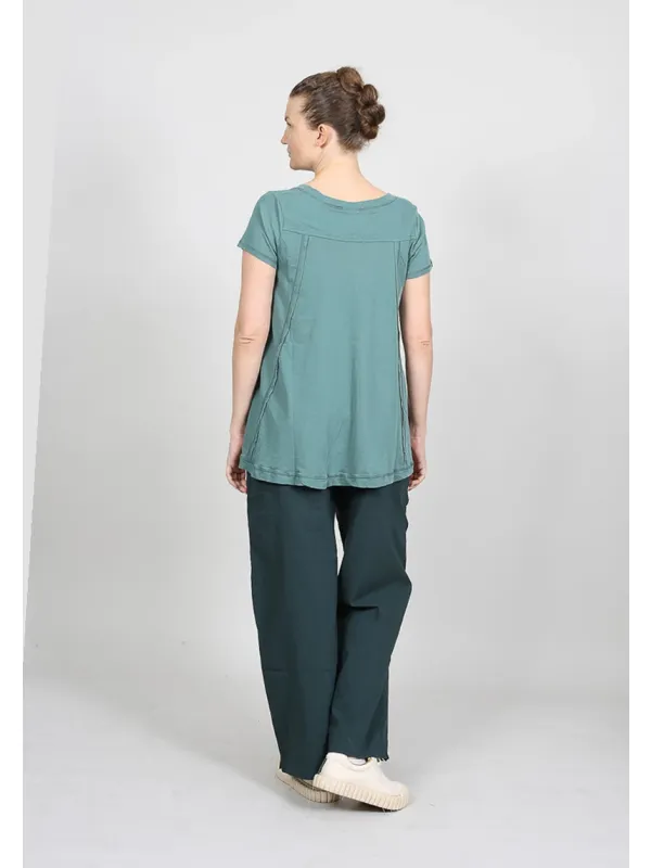 Rundholz Black Label - Flared T-Shirt with Seams - 1263230508 - Stilecht - Image 1