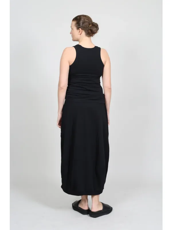 Rundholz Black Label - Jupe ballon avec taille côtelée et asymétrie - 1263250303 - Stilecht - Image 1