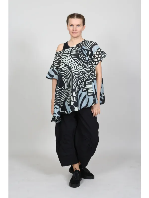 Rundholz Black Label - T-shirt A-ligne à col rond - 1263600505 - Stilecht - Image 1