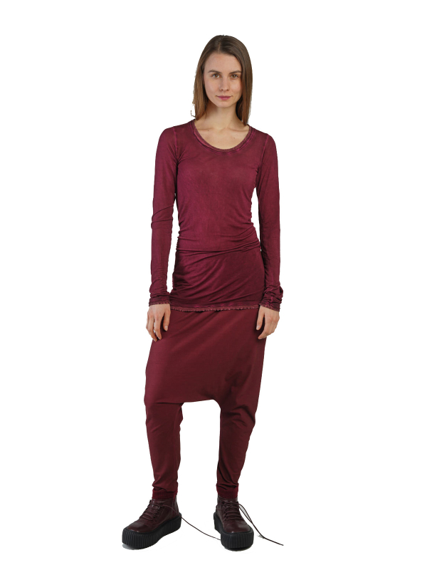 Rundholz - Лонгслив с ребристой отделкой в разрушенном виде Черный - 2241310501