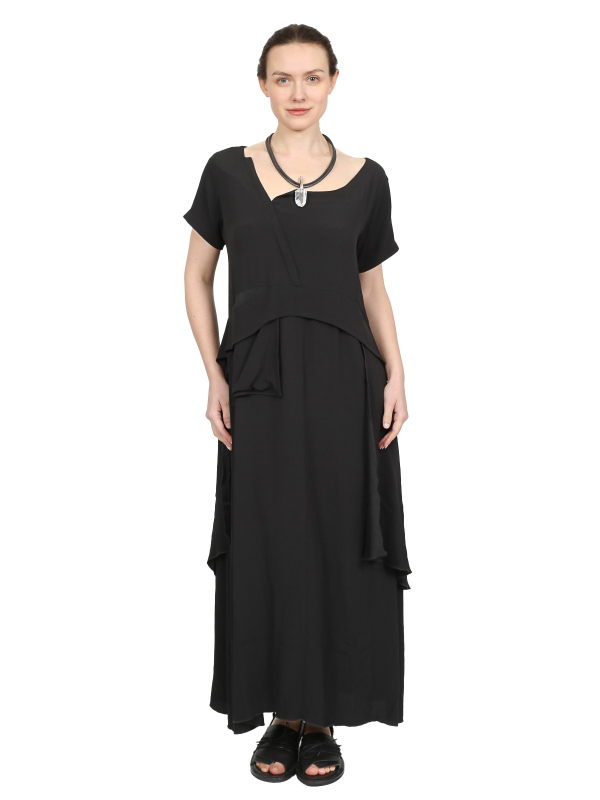 Pal Offner - Robe - Fluid Dress - Crêpe Georgette - Black - 2501.1101103.140004