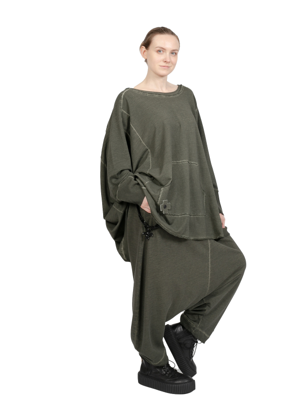 Pluslavie (Plü) - Hose mit tiefem Schritt - Bloomers Olive