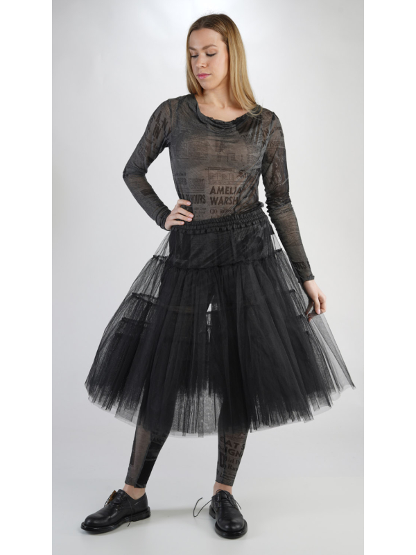 Rundholz DIP - Jupe à volants en tulle black - 2242210328
