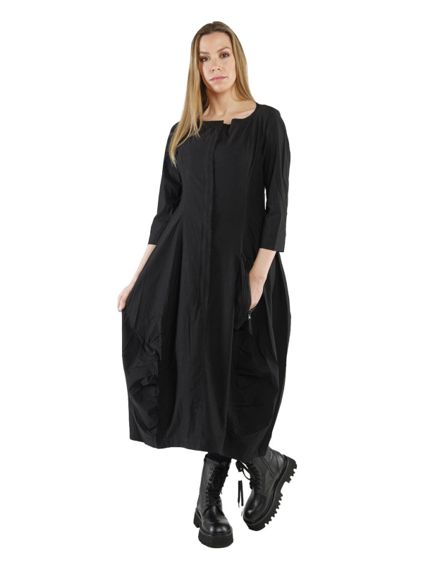 Rundholz Black Label - Robe ballon avec fronces en forme de ballon Super Stretch Black - 2243220904