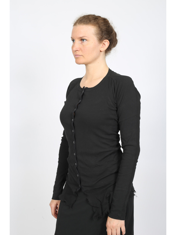 Rundholz DIP - Veste en coton cintrée avec patte de boutonnage et bord en mesh - 2252341106 - Stilecht - Image 1