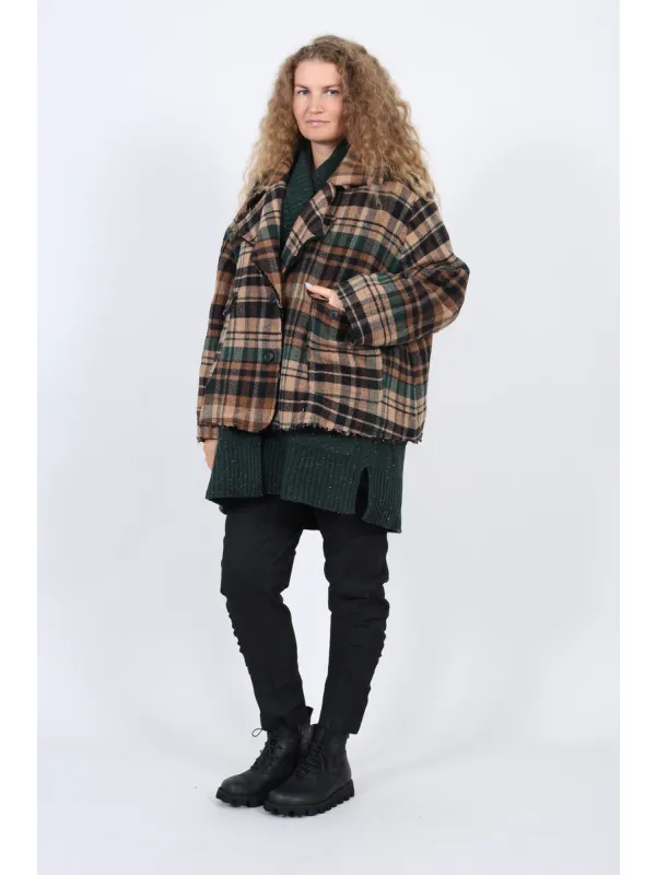 Rundholz Black Label - Boxy Wool Blazer with Check - 2263281102 - Stilecht - Image 1