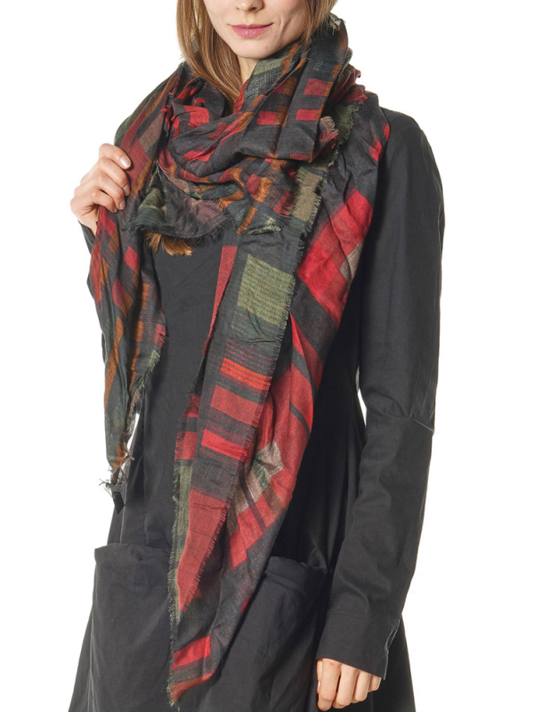 Rundholz Black Label - Karierter Modalschal - 2263361404 - Stilecht - Bild 3