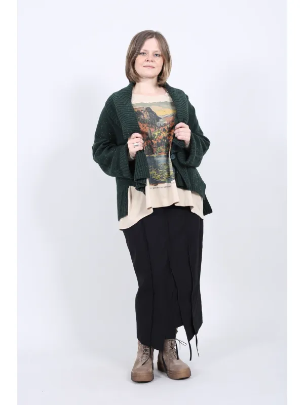 Rundholz Black Label - А-силуэтная футболка с принтом - 2263390502 - Stilecht - Изображение 1