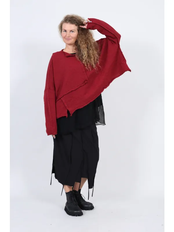 Rundholz Black Label - Boxy Wool Sweater, Cropped - 2263890704 - Stilecht - Image 5