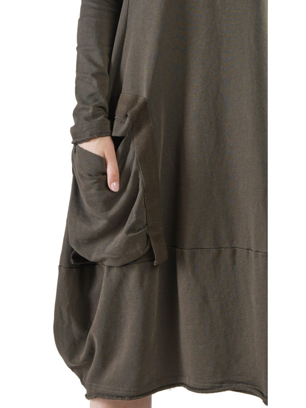 Rundholz Black Label - Robe ballon cintrée avec poche valise Sweater Cotton black - 2243250906