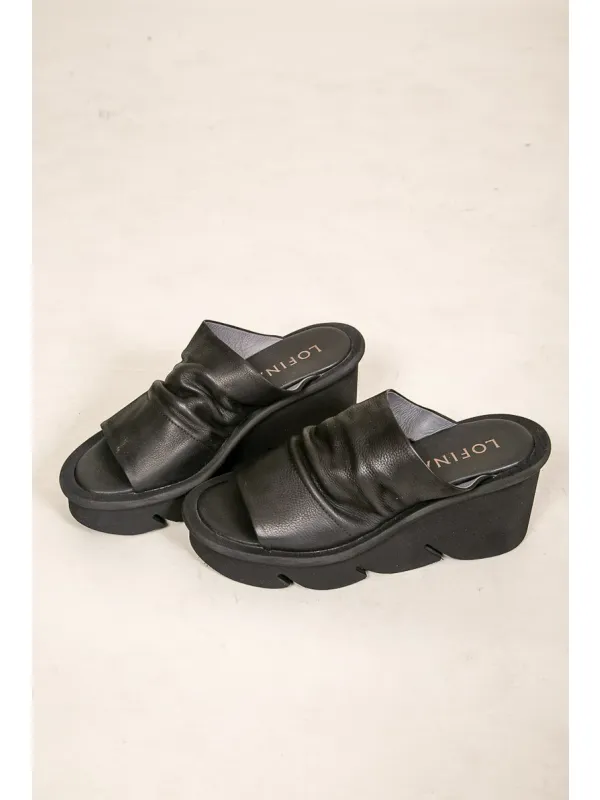 Lofina shoebox - Schwarze chunky plateau-sandalen - 9661 - Stilecht - Bild 1