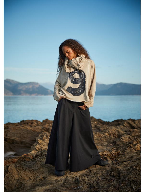 Pluslavie (Plü) - Oversized Cropped Print-Sweater - 2138 - Stilecht - Bild 1