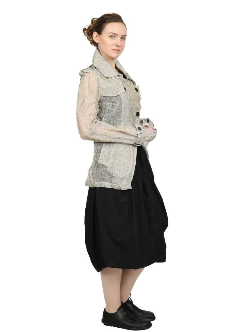 Rundholz - Hip-length silver gold mesh jacket - 1251181104