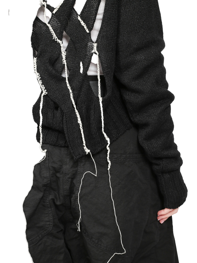 Serien°umerica - Boxy sweater - Black - ser-5154