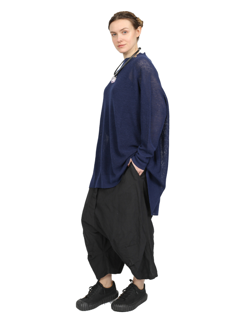 Rundholz Black Label - Mittellange leinen viskose stricktunika - 1253287002