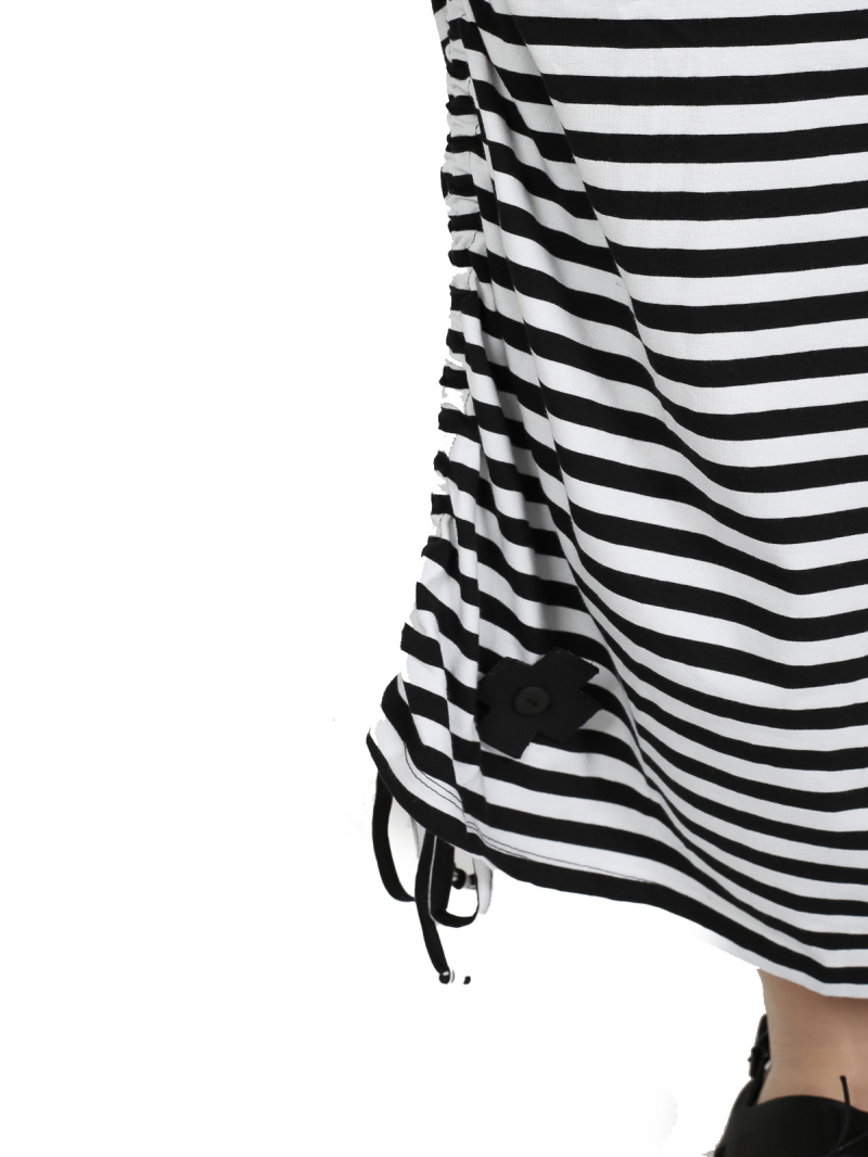 Pluslavie (Plü) - Pen Skirt 3 - Black-white Stripe - 3032