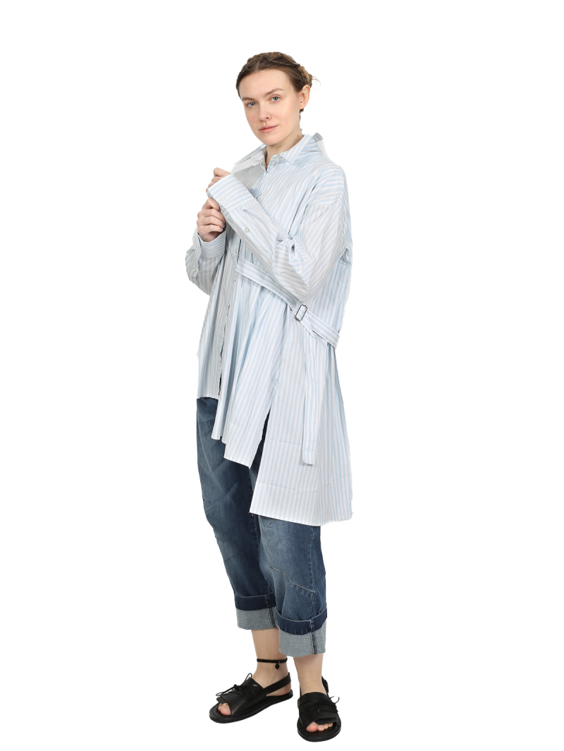 Pluslavie (Plü) - Простая морщинка - сине-белая полоска - 4014