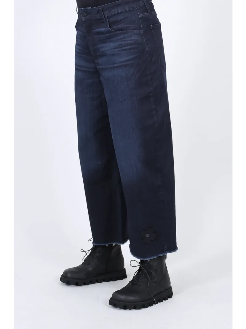 Pluslavie (Plü) - Wide Stretch Jeans Cropped - 10019