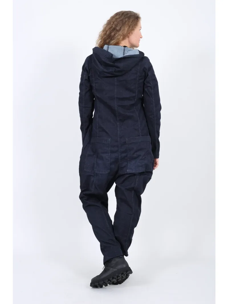 Pluslavie (Plü) - Denim Jumpsuit with Hood - 10022