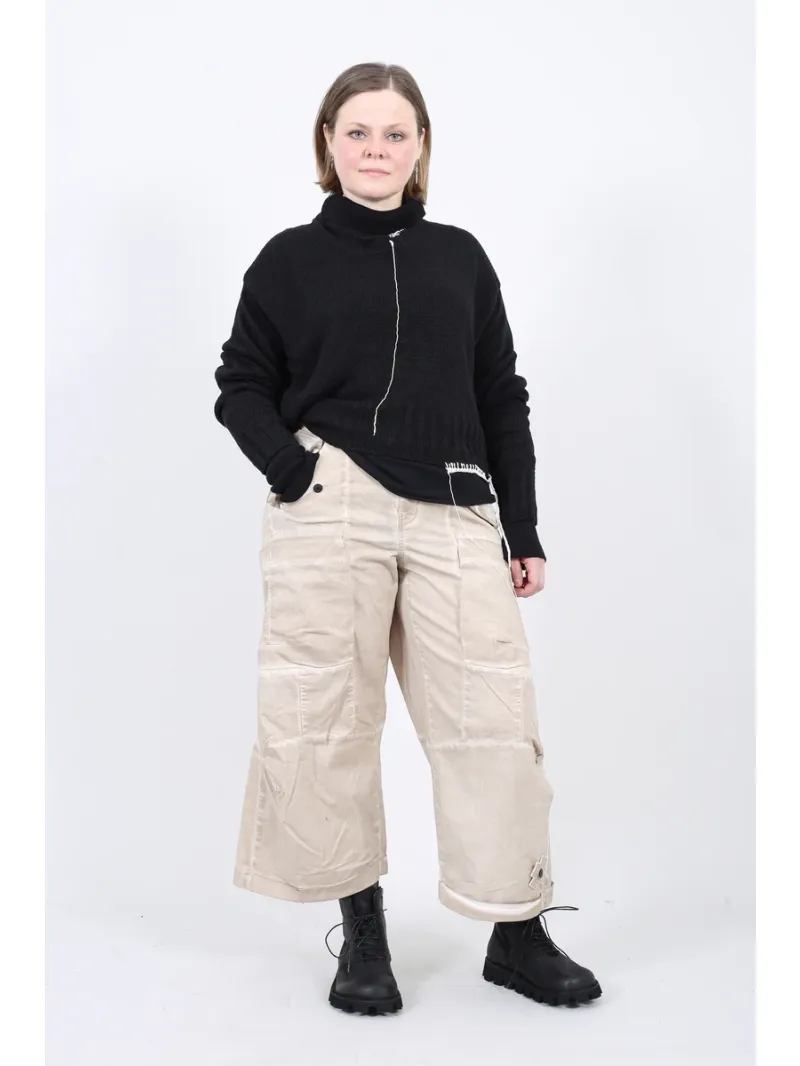 Pluslavie (Plü) - Pantalon cargo raccourci avec panneaux - 10037