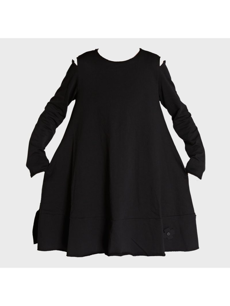 Pluslavie (Plü) - Sweat-Kleid mit Kontrastband - 1160