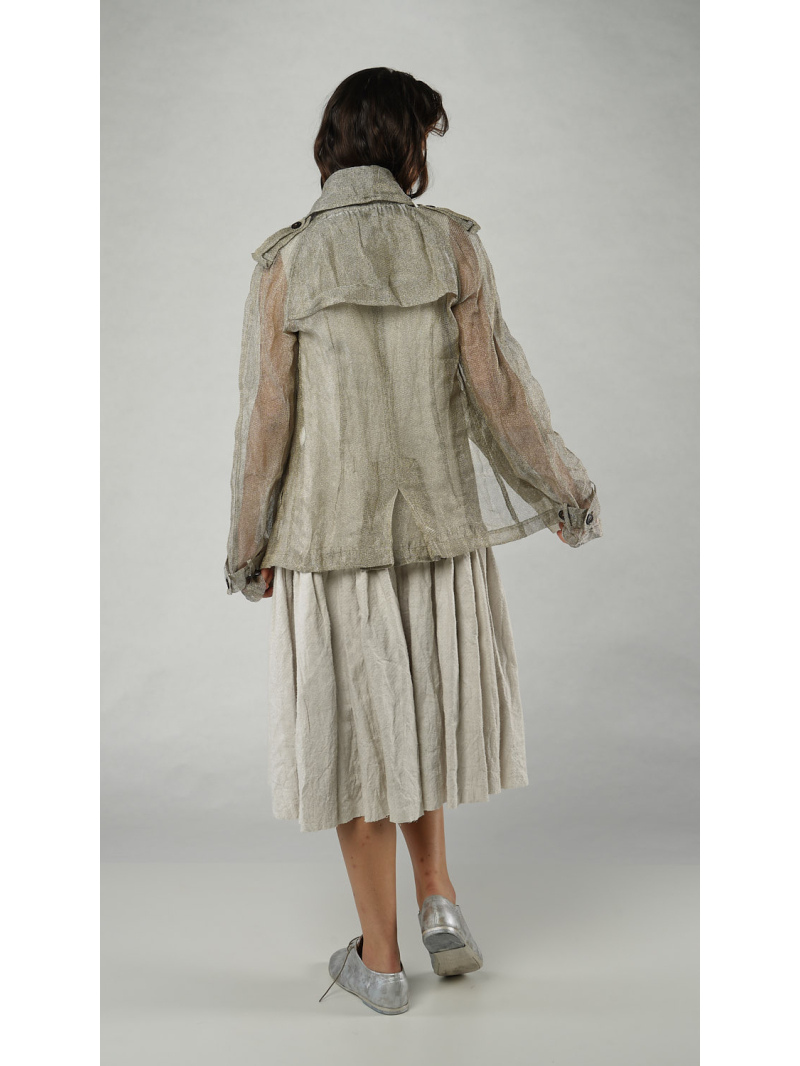 Rundholz - Hip-length silver gold mesh jacket - 1251181104