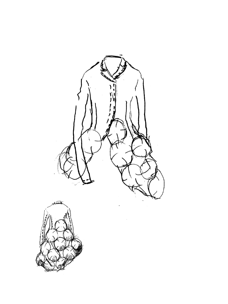 Rundholz - Ausgestellter Leinen Baumwoll Stretch Mantel - 1251241204