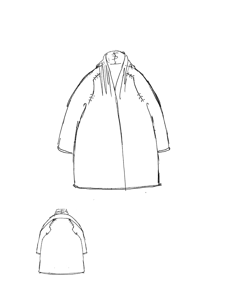 Rundholz - Halbtransparenter kastenförmiger baumwoll modal strickmantel - 1251457203