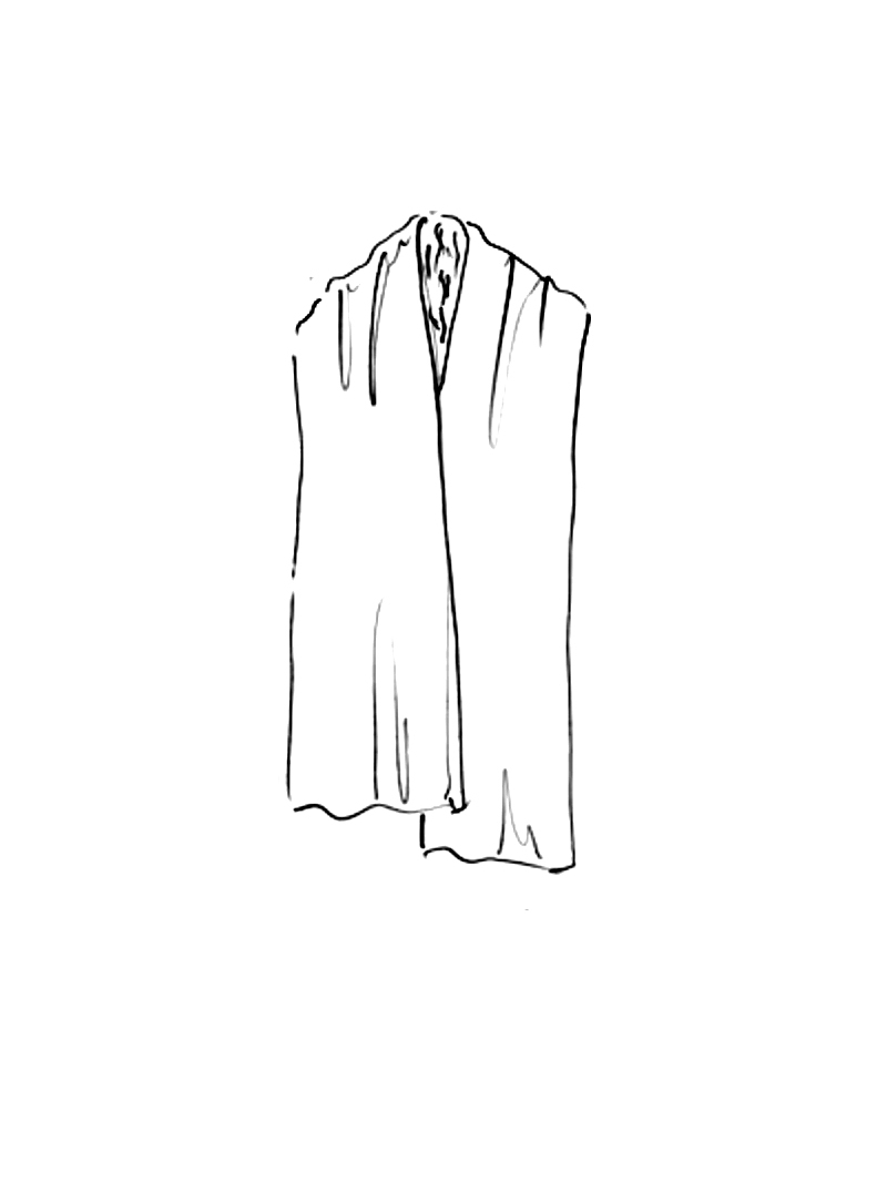 Rundholz - Halbtransparenter baumwoll modal strickschal - 1251457707