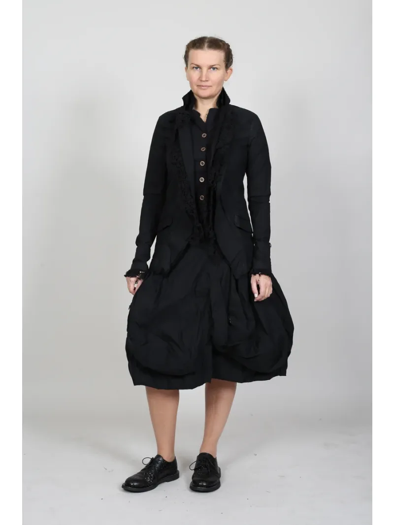 Rundholz - balloon-shaped stretch skirt with bubbles - black - 1251630312