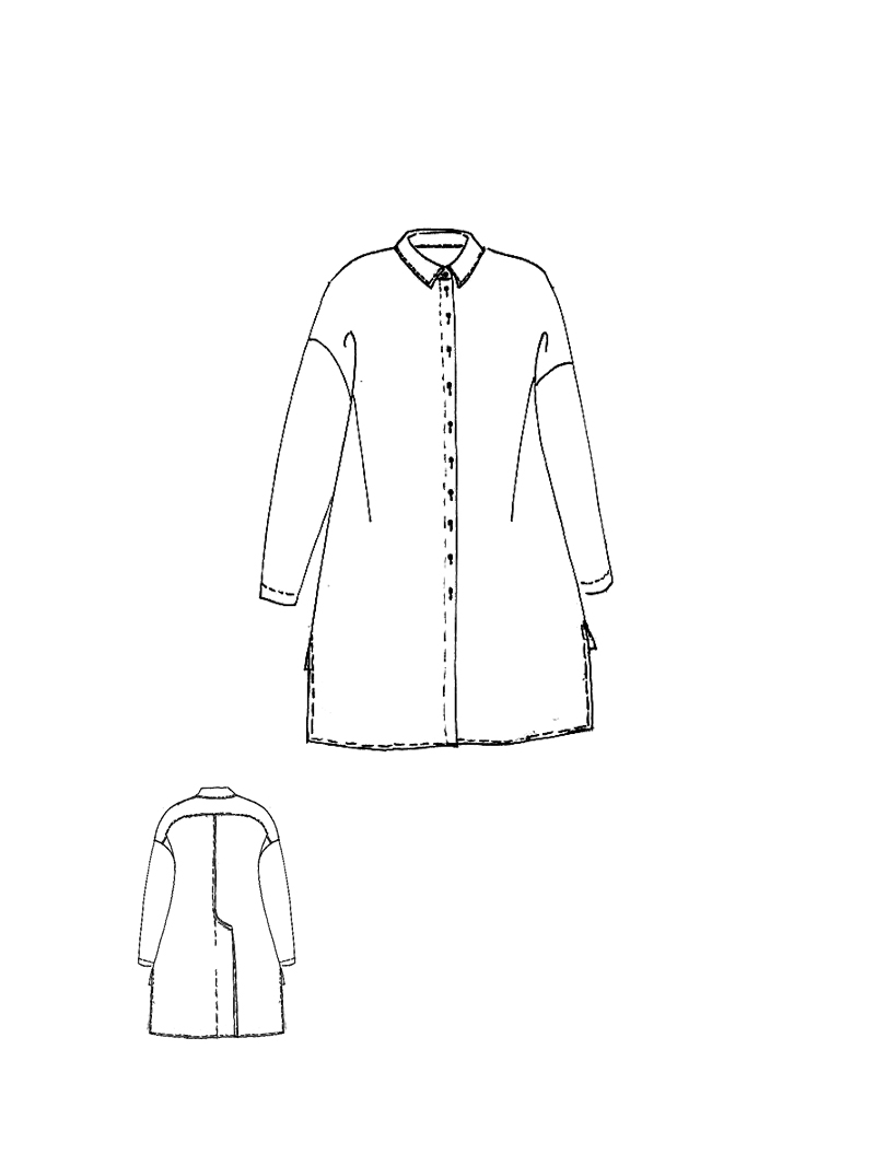 Rundholz - Oversize seiden kleid - 1251780905