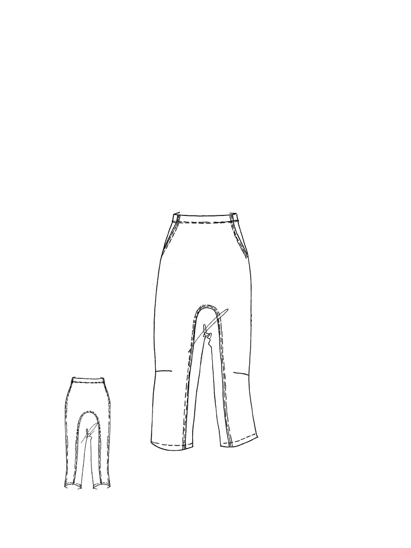 Rundholz DIP - Weite baumwoll stretch hose - 1252110107