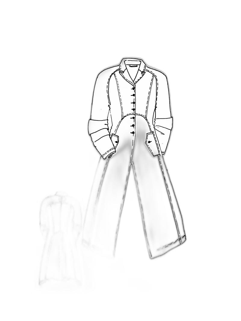 Rundholz DIP - Schmaler techno stretch mantel - 1252391208