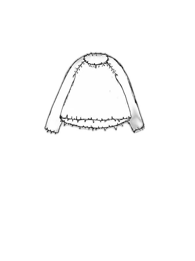 Rundholz DIP - Hüftlanger waschbär strick pullover - 1252400702