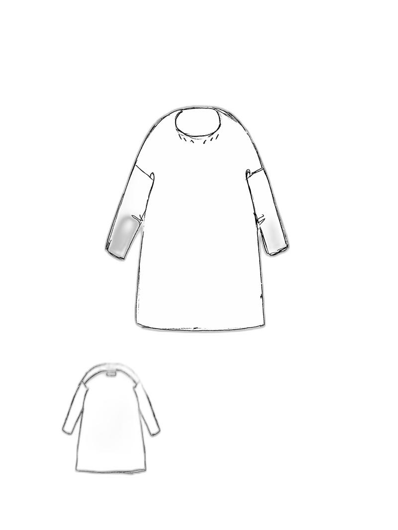 Rundholz DIP - Knielange papier stricktunika - 1252457003
