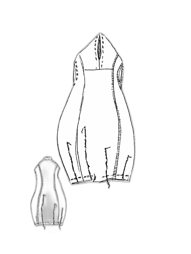 Rundholz DIP - Knielanges baumwoll crepe jersey cupro kleid - 1252560901