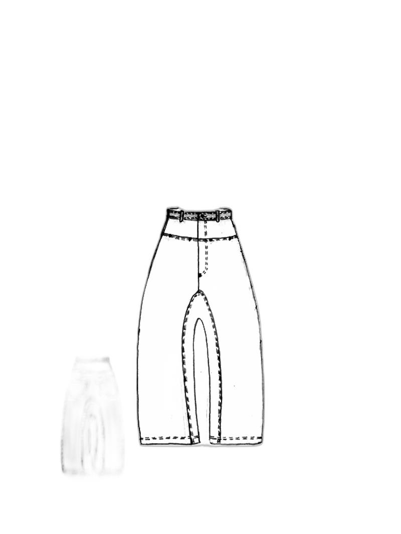 Rundholz DIP - Baggy indigo jersey hose - 1252620111