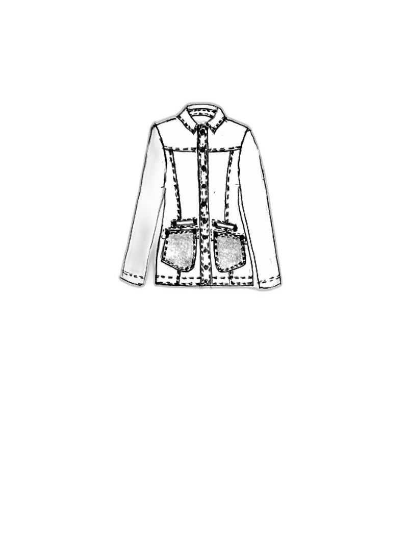 Rundholz DIP - Hüftlange indigo jersey jacke - 1252621110