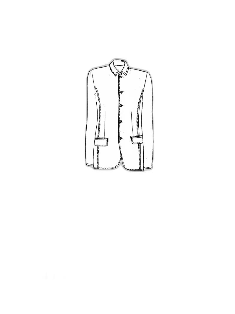 Rundholz DIP - Gerade schmale baumwoll jersey jacke - 1252641101