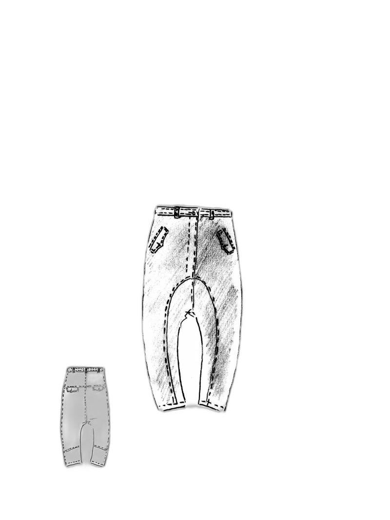 Rundholz DIP - Lockere hemp baumwoll jersey hose - 1252660105