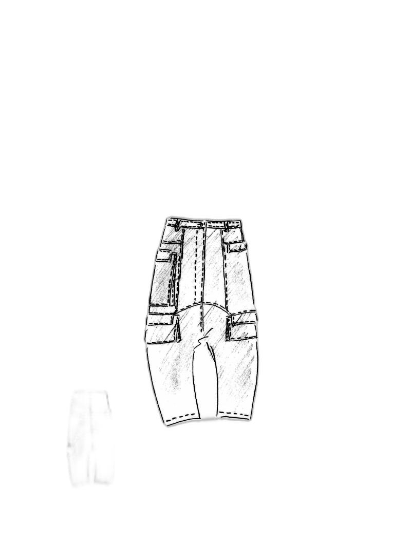 Rundholz DIP - Baggy hemp baumwoll jersey hose - 1252660106