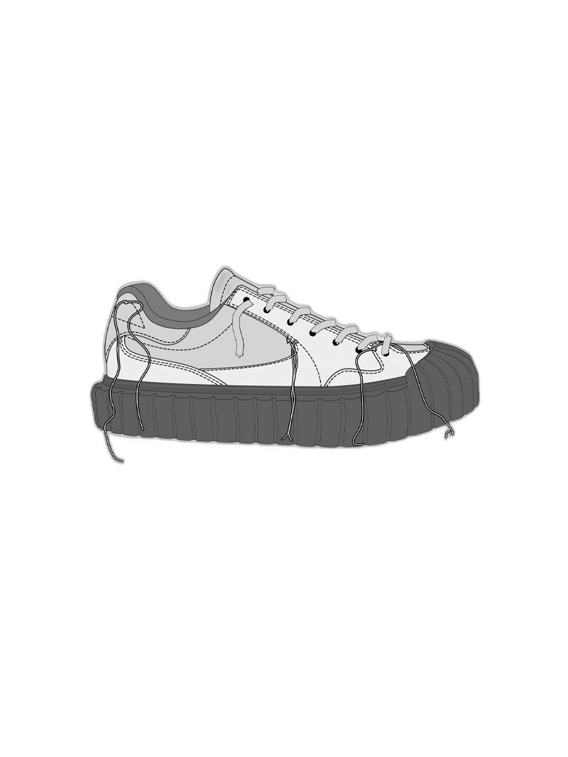 Rundholz DIP - Leder cotton twill stretch halbschuhe mit hängenden fäden - 1252985251