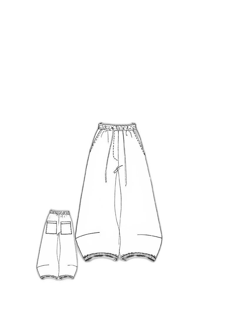 Rundholz Black Label - Ballonförmige french terry hose - 1253250106